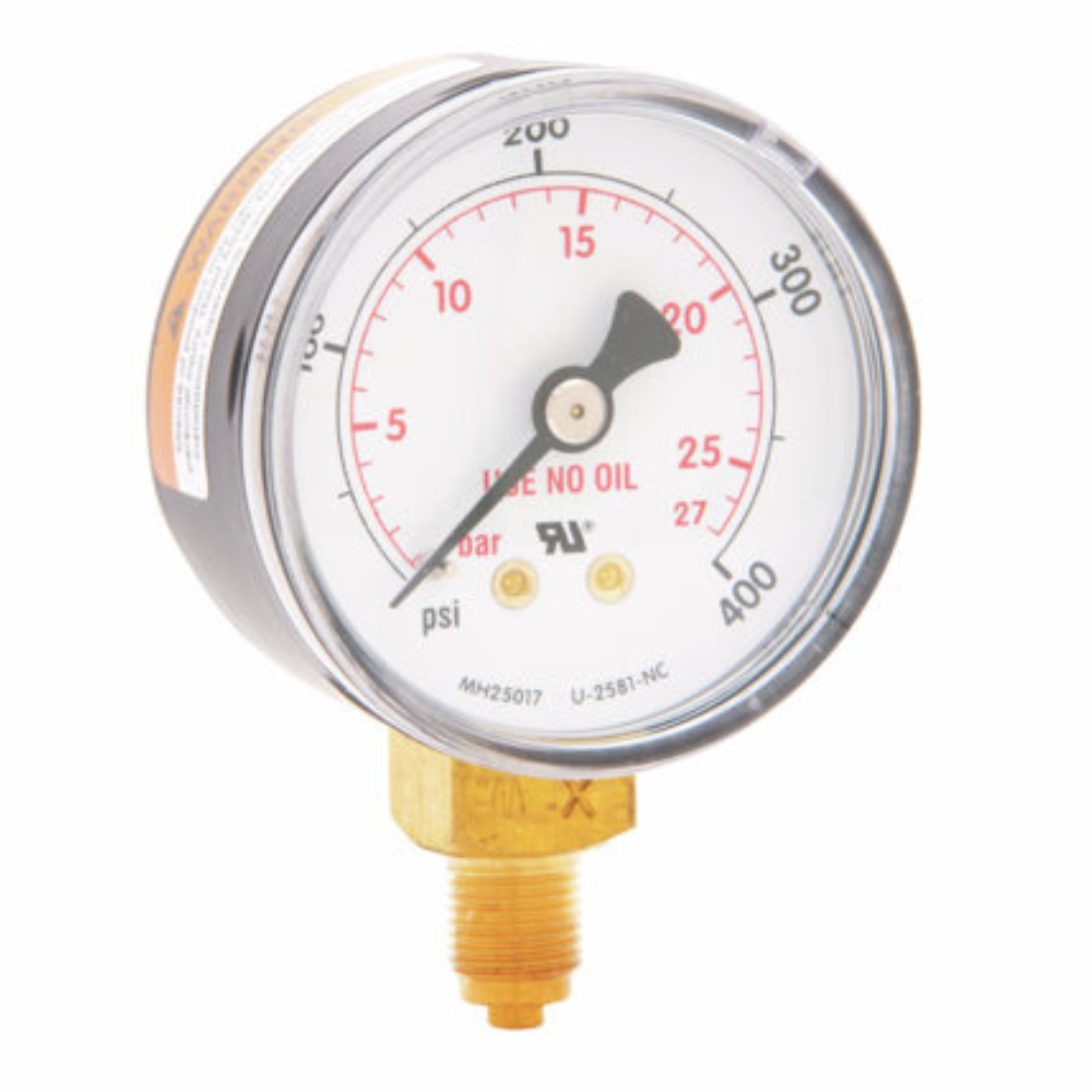 REGULATOR PRESSURE GAUGE 50 MM 400 PSI / 28 BAR